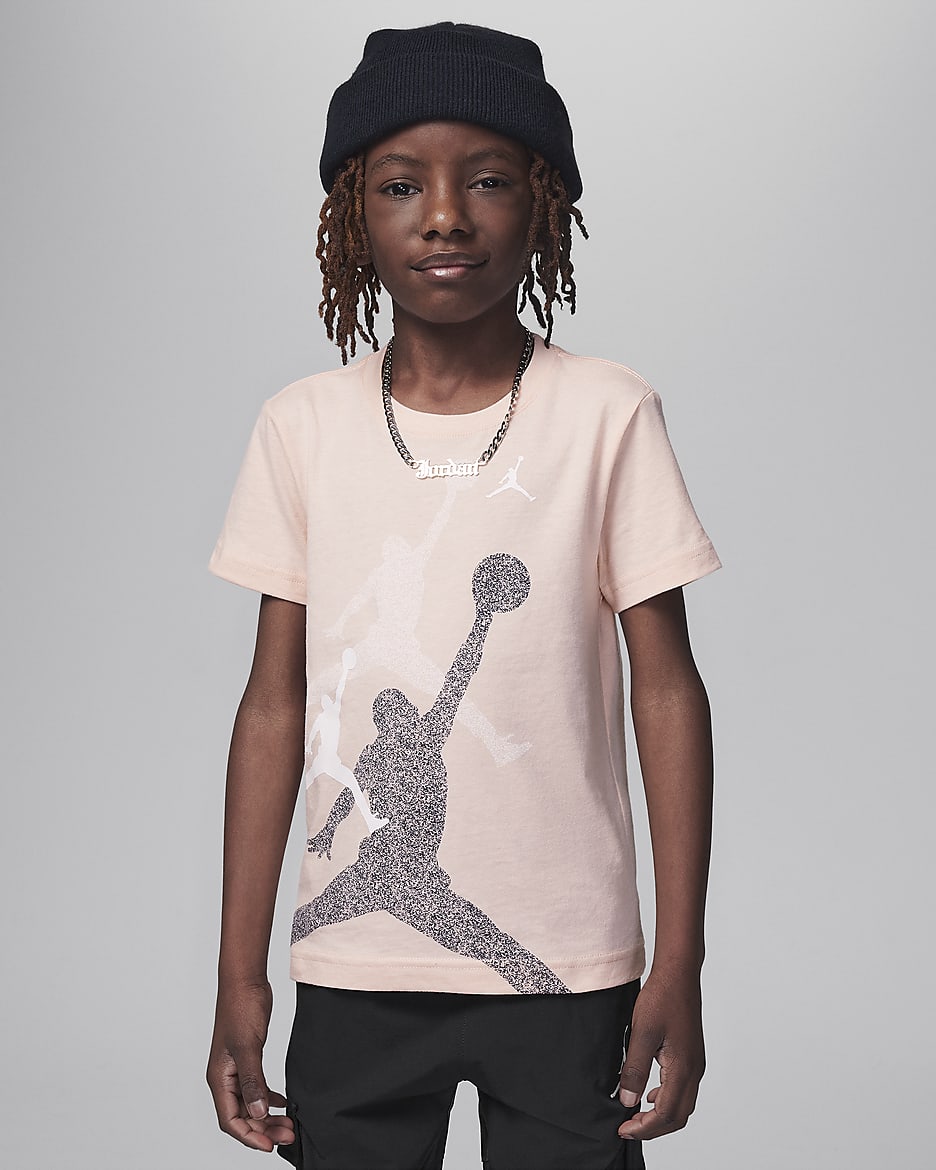 Jordan Little Kids Gradient Stacked Jumpman T Shirt. Nike